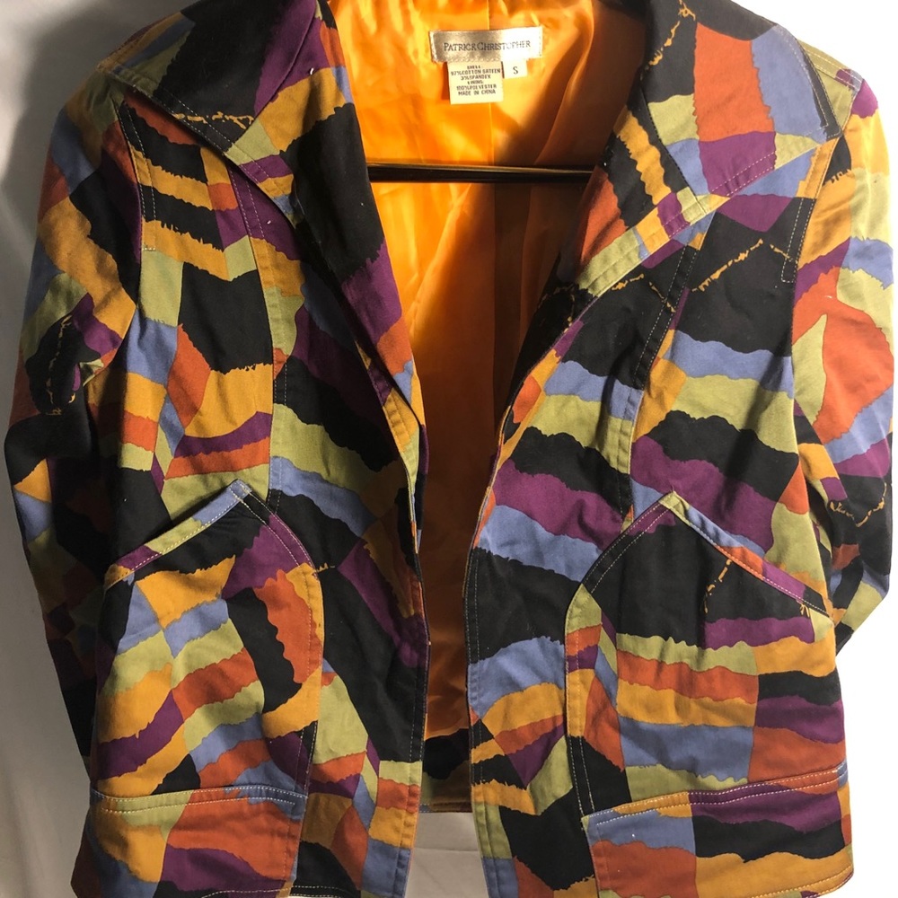 Patrick Christopher Jewel Tone Print Jacket.
